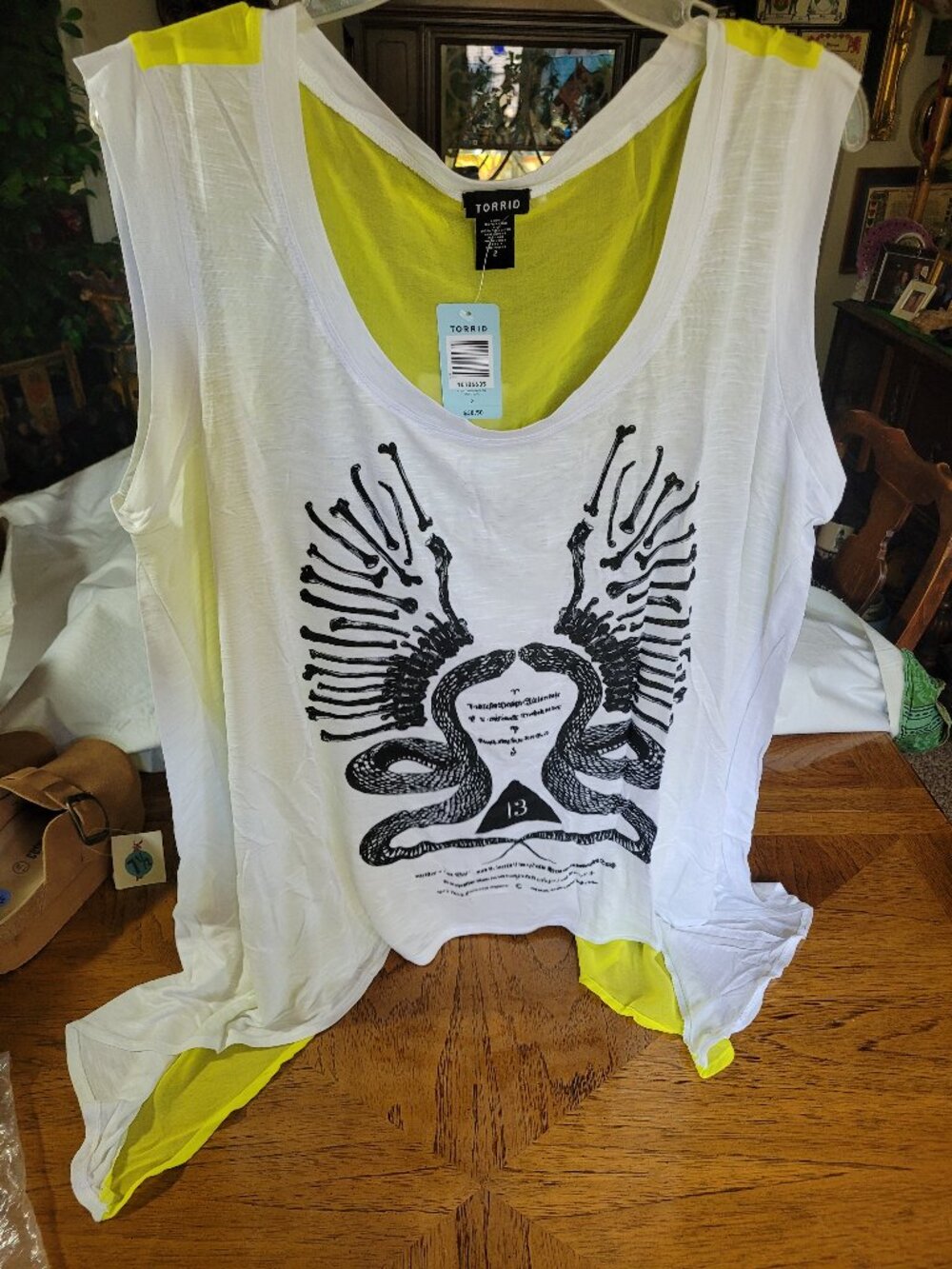 Torrid Bones Snake Sheer Back 2XL Sleeveless New in Package